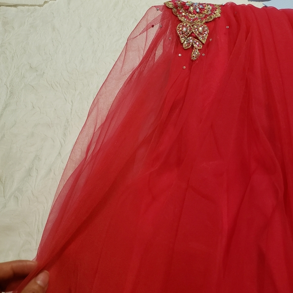 FUCHSIA LONG DRESS WHIT RHINESTONES SIZE:XXL - Picture 8 of 16